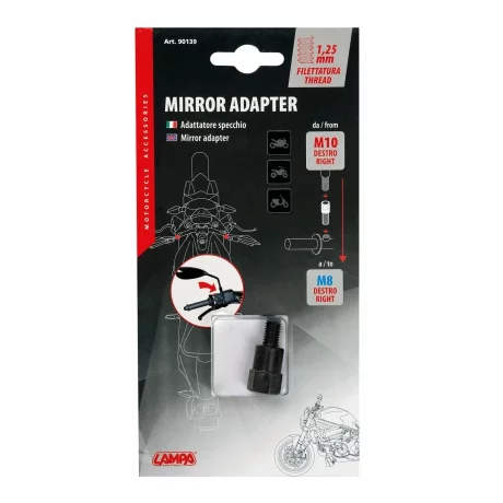 Adaptor oglinda retrovizoare motocicleta - Filet dreapta M10mm la dreapta M8mm