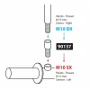 Adaptor oglinda retrovizoare motocicleta - Filet dreapta M10mm la stanga M10mm