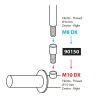 Adaptor oglinda retrovizoare motocicleta - Filet dreapta M8mm la dreapta 10mm
