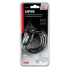 Antifurt cablu spiralat cu cifru Raptor - 150cm