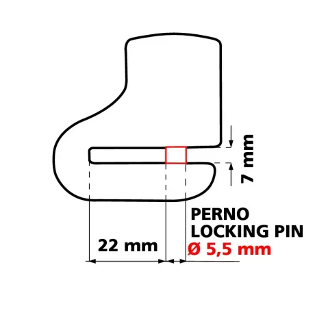 Antifurt motocicleta cu blocare disc de frana Bite - Bolt O5,5mm