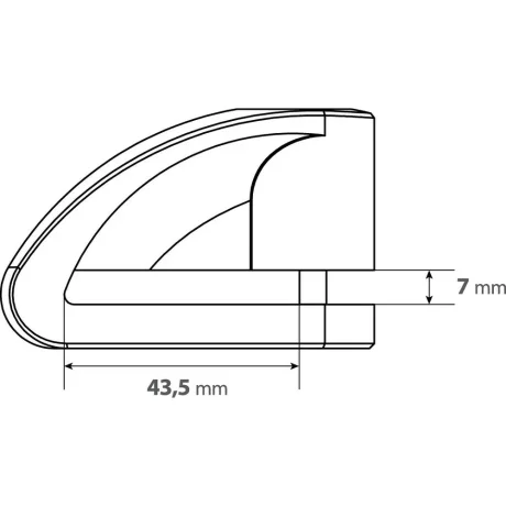 Antifurt motocicleta cu blocare disc de frana Stone - Bolt O5,5mm - Rosu