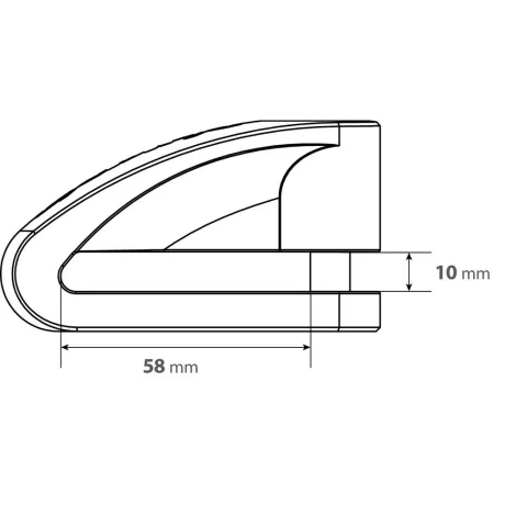 Antifurt motocicleta cu blocare disc de frana Stone XL - Bolt O10mm - Rosu