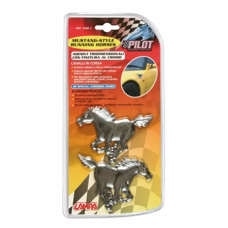 Autocolant 3D crom 2 Horses