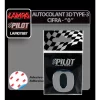Autocolant 3D crom Type-3 (28mm) cifra - &quot; 0 &quot;