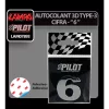 Autocolant 3D crom Type-3 (28mm) cifra - &quot; 6 &quot;