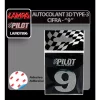 Autocolant 3D crom Type-3 (28mm) cifra - &quot; 9 &quot;