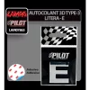 Autocolant 3D crom Type-3 (28mm) litera - E