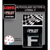 Autocolant 3D crom Type-3 (28mm) litera - F