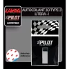 Autocolant 3D crom Type-3 (28mm) litera - I