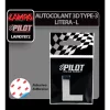 Autocolant 3D crom Type-3 (28mm) litera - L