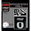Autocolant 3D crom Type-3 (28mm) litera - O