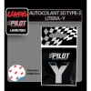 Autocolant 3D crom Type-3 (28mm) litera - Y