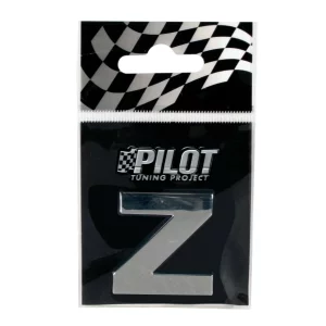Autocolant 3D crom Type-3 (28mm) litera - Z