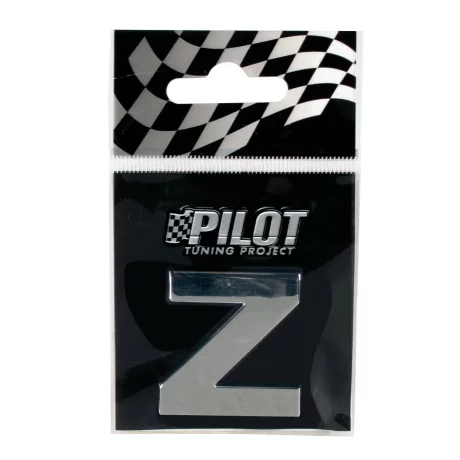 Autocolant 3D crom Type-3 (28mm) litera - Z