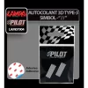 Autocolant 3D crom Type-3 (28mm) simbol - &quot; / / &quot;