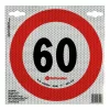 Autocolant limitator viteza reflectorizant, conform standardelor europene clasa 2, O20cm, 60km/h