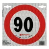 Autocolant limitator viteza reflectorizant, conform standardelor europene clasa 2, O20cm, 90km/h
