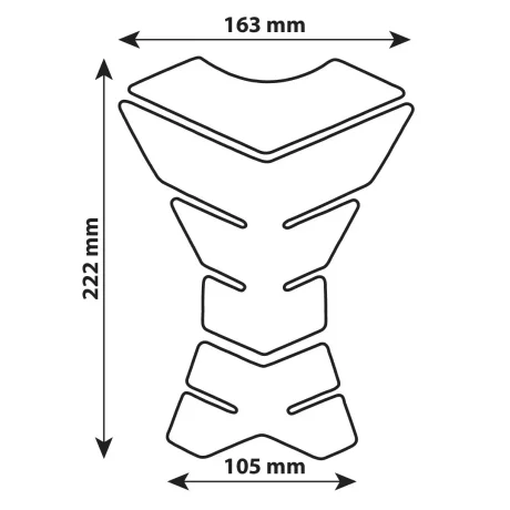 Autocolant protectie rezervor motocicleta Pro-Tank X3 - Carbon