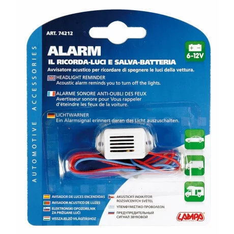 Avertizor sonor lumina aprinsa 6-12V Lampa