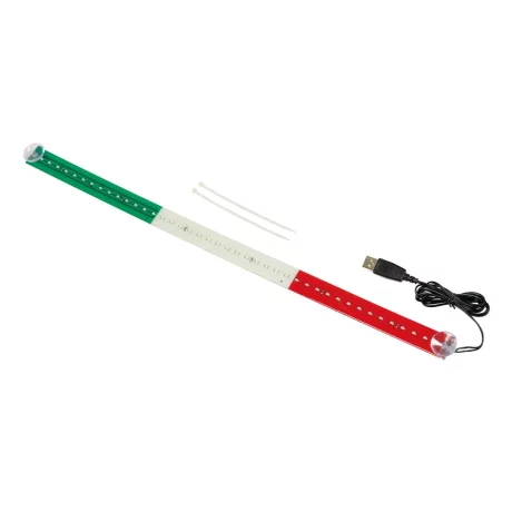 Banda 42LED 60cm, alimentare prin USB, steag - Italia orizontal/Ungaria vertical