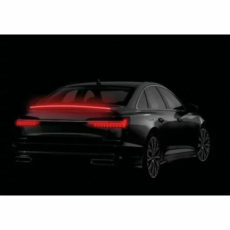 Banda LED adeziva, impermeabila, spoiler spate, Carbon-look, lumina rosie, 120cm, 12V