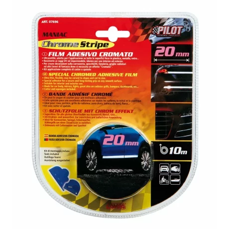 Banda ornament crom adeziva Maniac - 10m x 20mm
