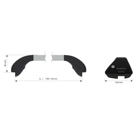 Bare portbagaj telescopice alumin Snap Alu 2buc - L - 100÷136cm