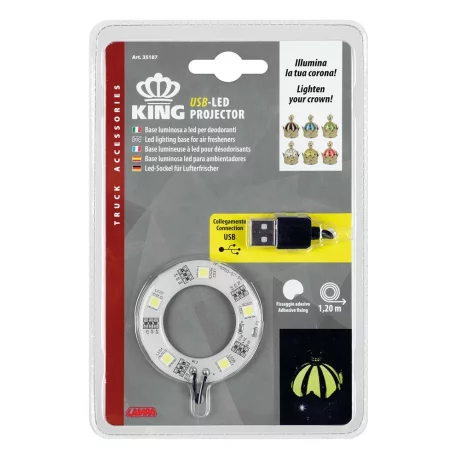 Baza de iluminare LED pentru odorizanti King, alimentare prin USB