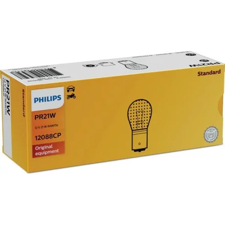Bec 12V - PR21W - 21W lampa frana rosu BA15s 1buc Philips