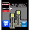 Bec Led - 1SMD 12V pozitie T10 W2,1x9,5d Canbus 2buc Carpoint - Alb dispersat
