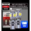 Bec Led - 5SMD 12V pozitie T10 W2,1x9,5d Canbus 2buc 4Cars - Alb