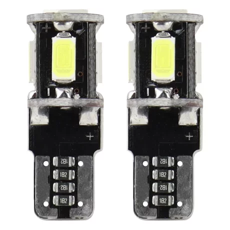 Bec Led 5SMD 5730 12V Pozitie W5W, T10 Canbus 2buc - Alb