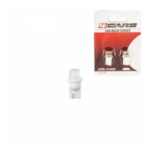 Bec tip LED 12V 5W soclu plastic T10 W2,1X9,5d 2buc 4Cars - Alb dispersat