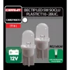 Bec tip LED 12V 5W soclu plastic T10 W2,1X9,5d 2buc Carpoint - Alb focalizat