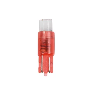 Bec tip LED 12V iluminat bord soclu pl. T5 W2x4,6d 5buc - Rosu