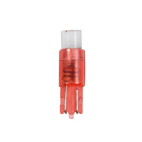 Bec tip LED 12V iluminat bord soclu pl. T5 W2x4,6d 5buc - Rosu