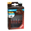 Bec tip LED 12V iluminat bord soclu pl. T5 W2x4,6d 5buc - Rosu