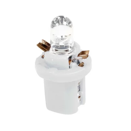 Bec tip LED 12V iluminat bord soclu plastic B8,5d 2buc - Alb