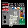 Bec tip LED 12V soclu pl. T10 W2,1X9,5d 2buc Albastru focalizat