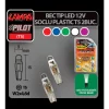 Bec tip LED 12V soclu plastic T5 W2x4,6d 2buc - Alb