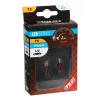 Bec tip LED 12V soclu plastic T5 W2x4,6d 2buc - Rosu