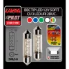 Bec tip LED 12V sofit cu 3 leduri 10x36mm SV8,5-8 (C5W) 2buc - Alb