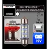 Bec tip LED 12V sofit cu 6 leduri 10x36mm SV8,5-8 2buc - Alb
