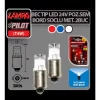 Bec tip LED 24V poz semn bord soclu metal T4W BA9s 2buc - Alb