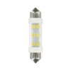 Bec tip LED 24V sofit cu 6 leduri 11x41mm SV8,5-8 2buc - Alb