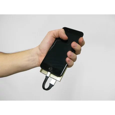 Breloc chei cu cablu 10cm - USB la Apple Lightning