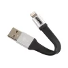 Breloc chei cu cablu 10cm - USB la Apple Lightning