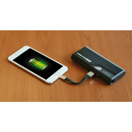 Breloc chei cu cablu 10cm - USB la Apple Lightning