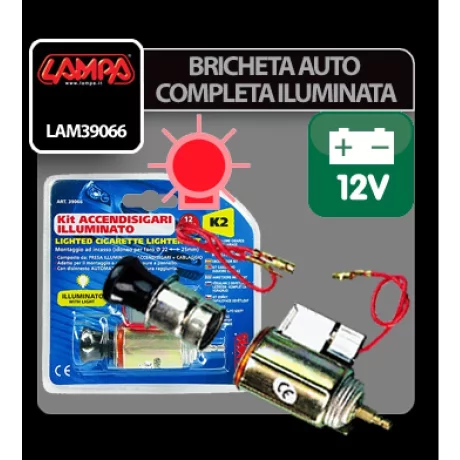 Bricheta auto completa iluminata K2 - O 21mm - 12V